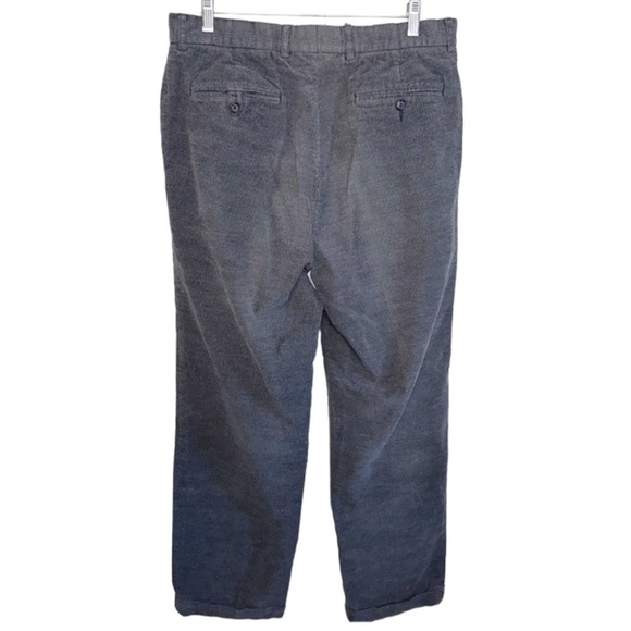 Bobby Jones Corded Golf Cotton Cuffed Gray Trousers 34x32 Blokecore - Picture 2 of 11